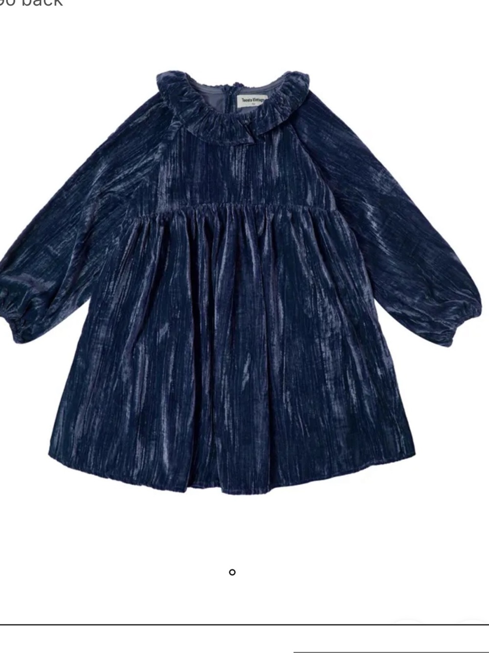 Tocota vintage brushed velvet girls dress